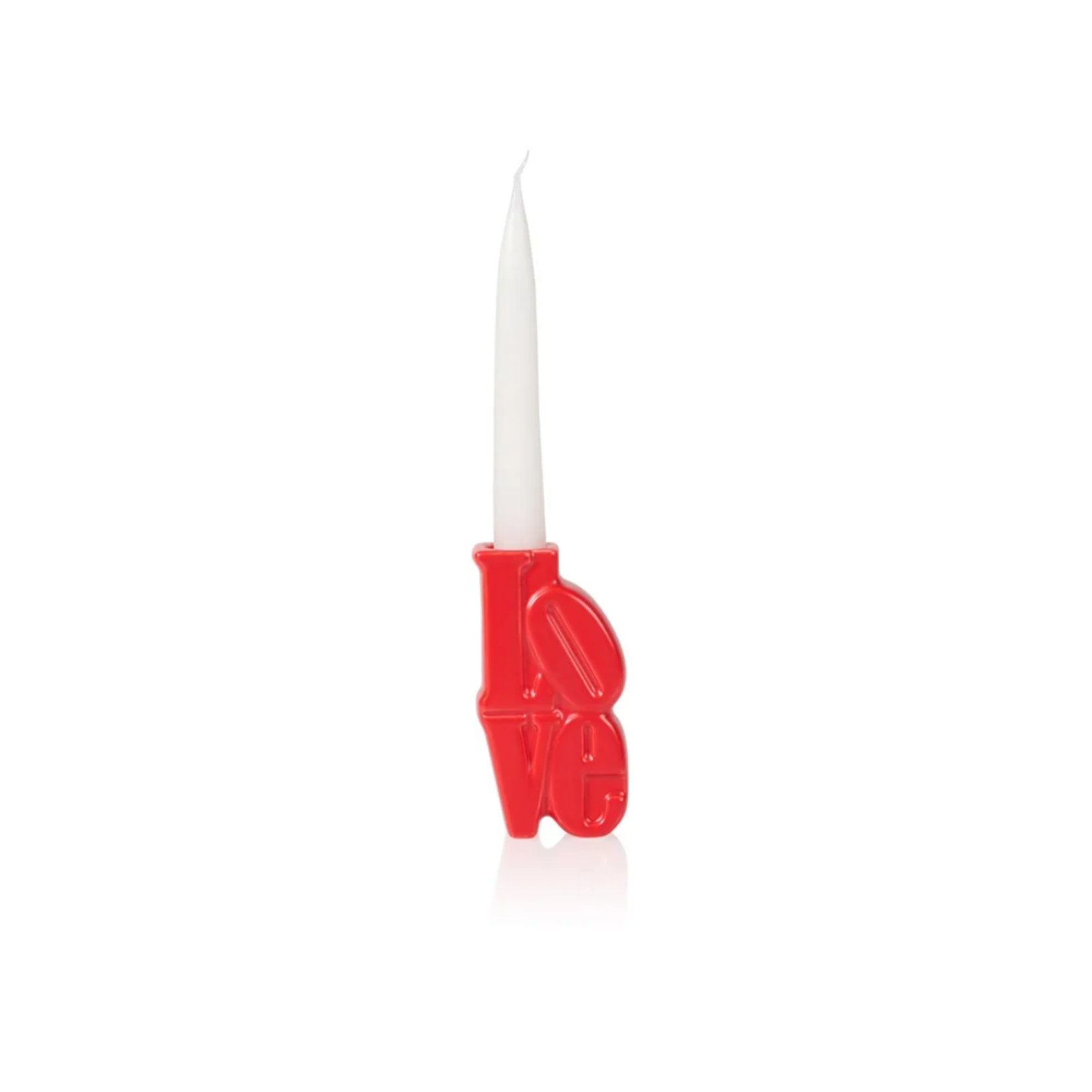 Bitten-Design Love Candle Holder Red