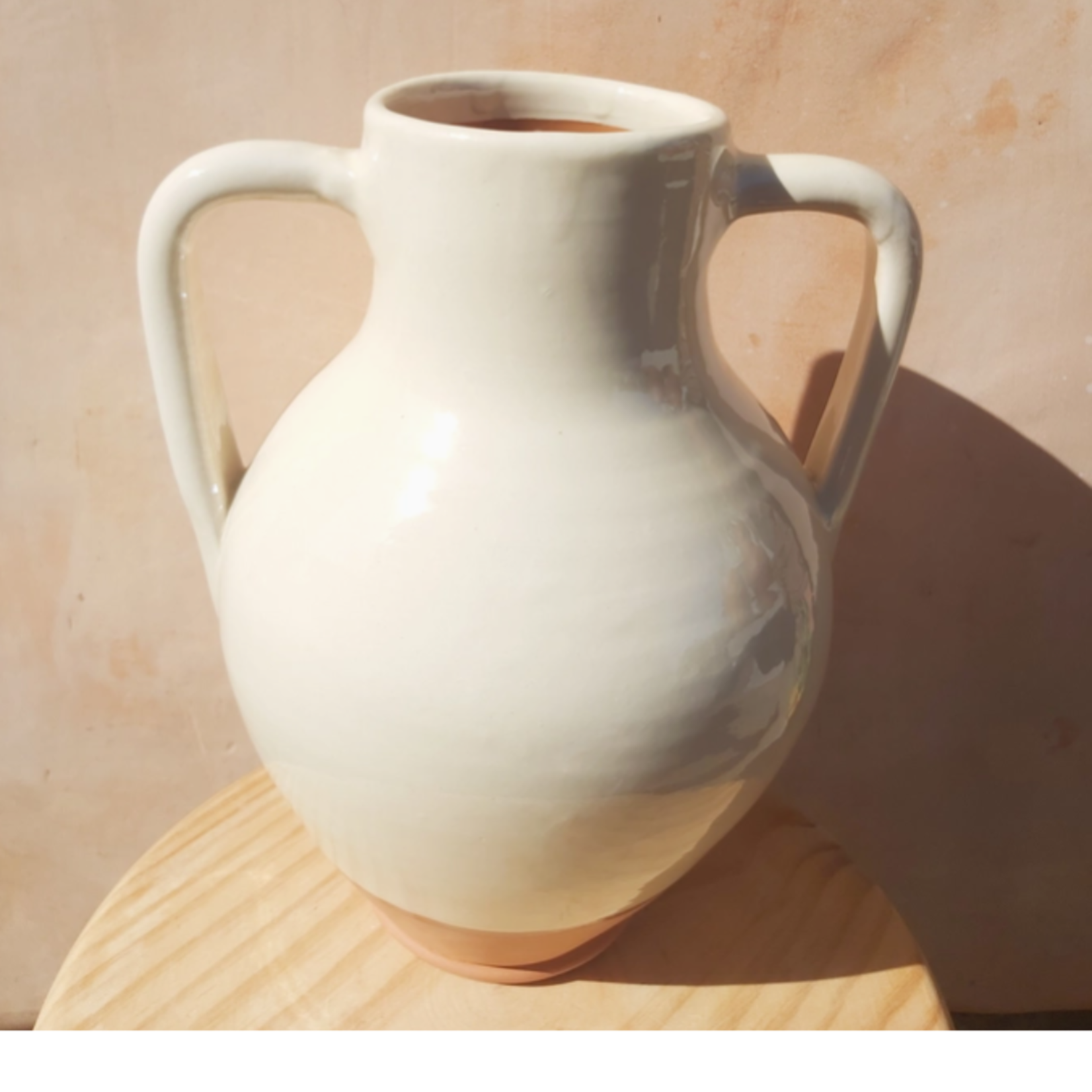 Ceràmica Roca Caus Traditional Glazes White & Terracotta Vaze