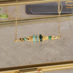 Lila in the sky Emerald green necklace