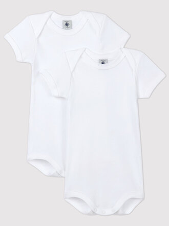 Petit Bateau Petit Bateau 2 bodies korte mouw - Wit