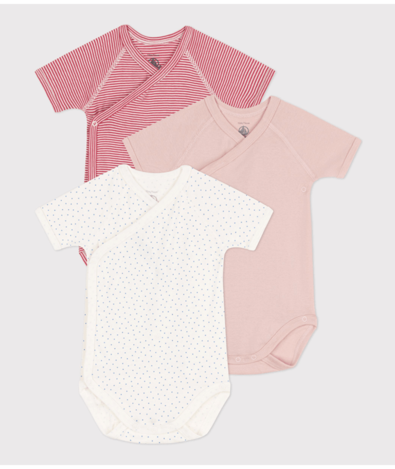 Petit Bateau Petit Bateau 3 body's - Roze