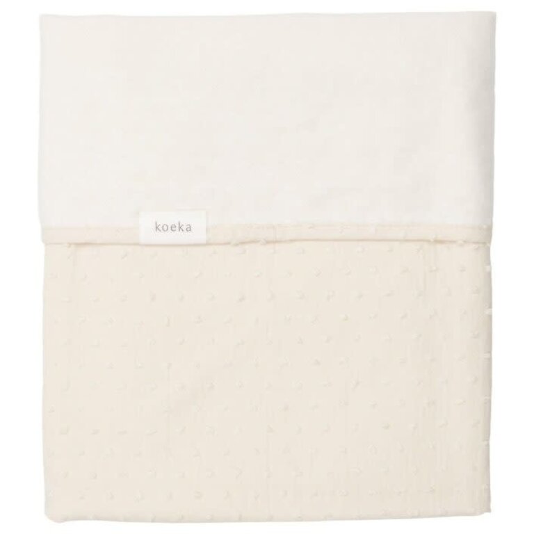 Koeka Koeka Wiegdeken Napa cotton fleece 75x100cm - warm white