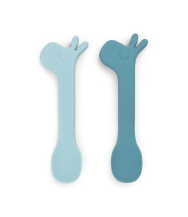 Done By deer Donebydeer Silicone Spoon 2 Pack - Blauw