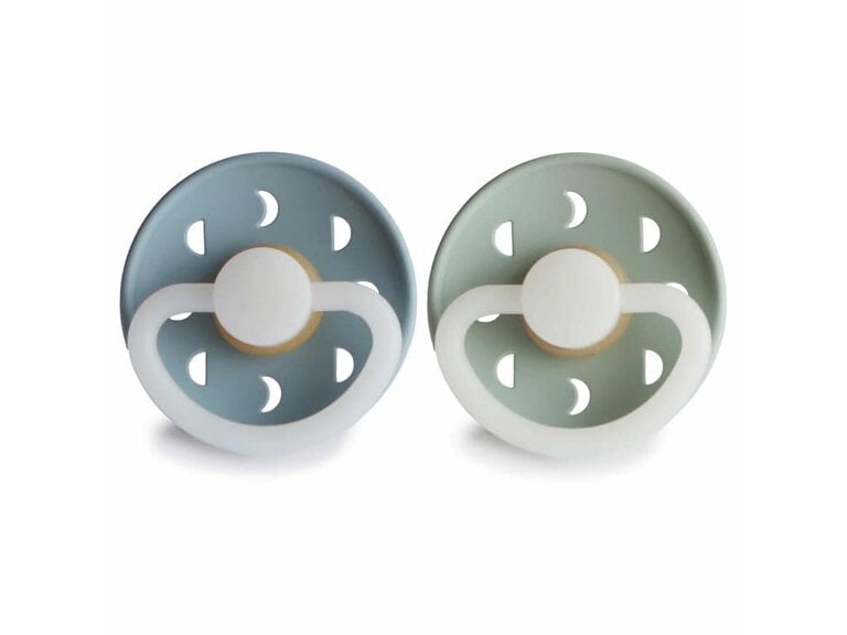 Frigg Frigg Moon night fopspeen T1 - 2 pack - Stone/sage