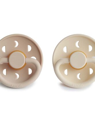 Frigg Frigg Moon fopspeen T1 - 2 pack - Cream/Croissant