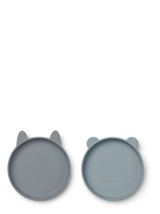 Liewood Liewood Olivia Plate 2st. -  Blauw