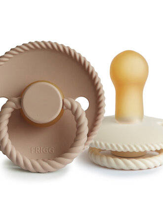 Frigg Frigg Rope fopspeen T1 - 2 pack - Cream