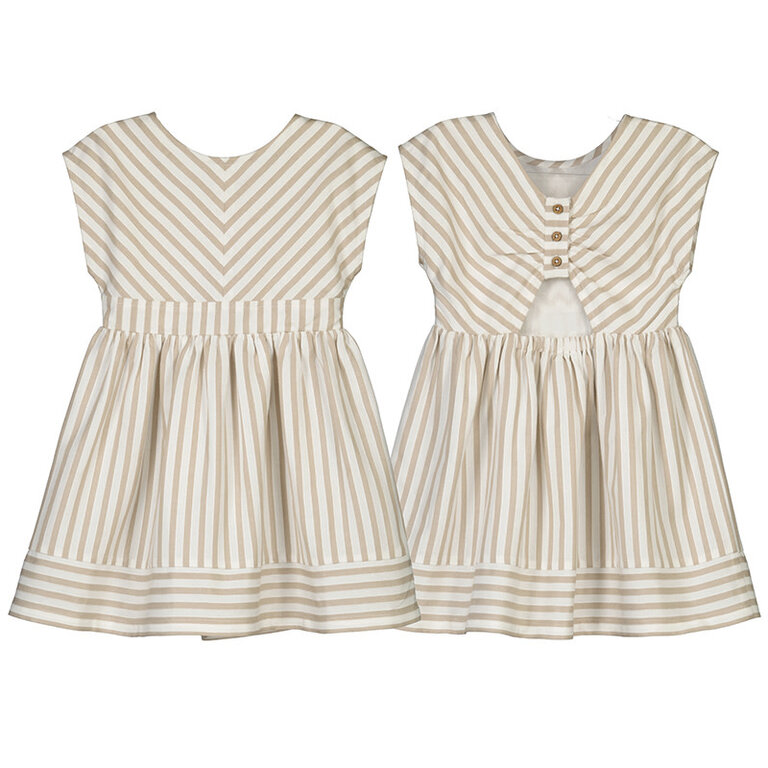 Mayoral Mayoral Stripes Dress - Beige