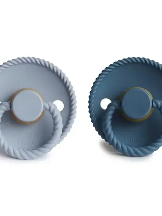 Frigg Frigg Rope fopspeen T1 - 2 pack - Ocean View/Powder Blue
