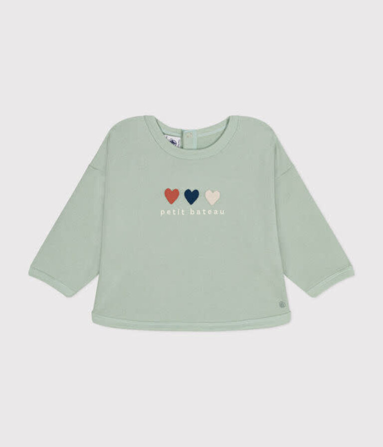 Petit Bateau Petit Bateau Trui hart - Groen