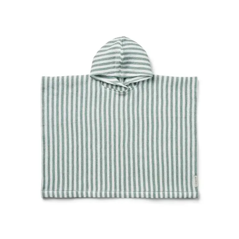 Liewood Liewood Poncho Stripes -  Peppermint White