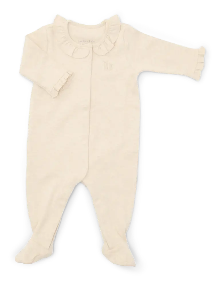 Poetree Kids Poetree Babypakje Velours Ruffle - Sand
