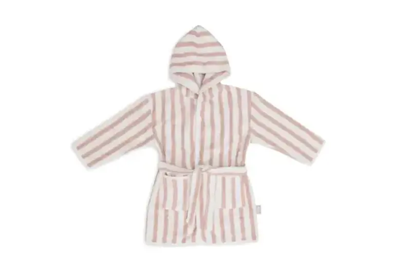 Jollein Jollein Badjas 1-2jaar Stripe - Roze