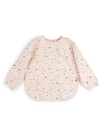 Done By deer Donebydeer Sleeved Bib - Powder dotted