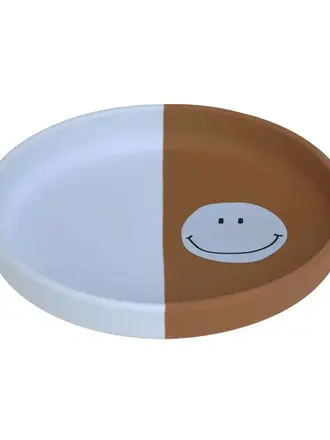 Lassig Lassig Silicone Plate - Smile blue