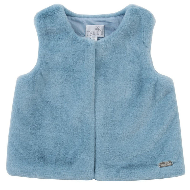 Natini Natini Gilet Fur Lily - Blauw