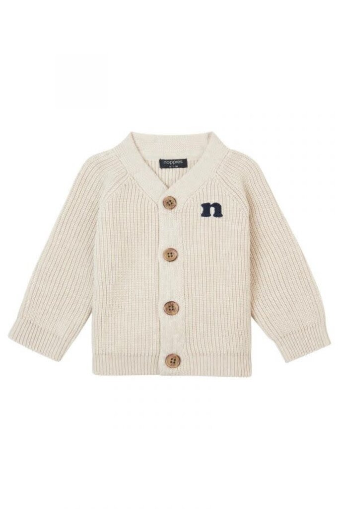 Noppies Noppies Boys Cardigan Garde long sleeve - Oatmeal Melange