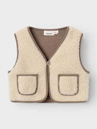 Lil Atelier Lil atelier Sherpa vest - Birch