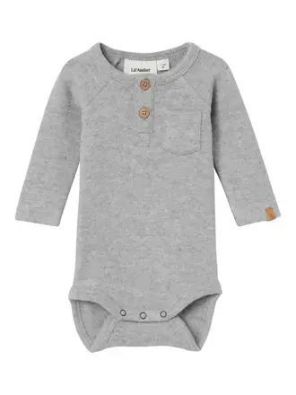 Lil Atelier Lil Atelier Thor Body - Grey Melange