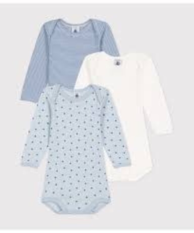 Petit Bateau Petit Bateau 3x Body - Blauw