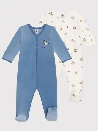Petit Bateau Petit Bateau 1 Pyjama - Wit Pinguin