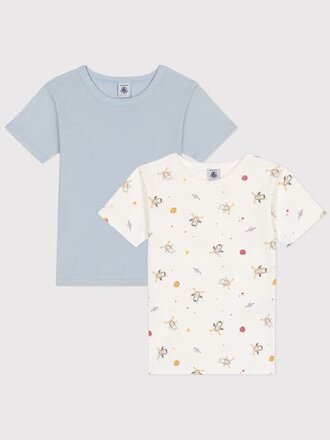 Petit Bateau Petit Bateau Onderhemd T-shirt - Blauw