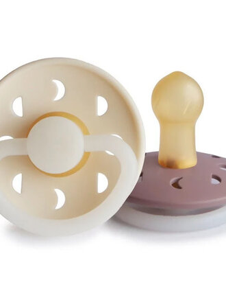 Frigg Frigg Moon Night fopspeen T1 - 2 pack - Cream/Mauve