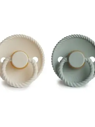 Frigg Frigg Rope fopspeen T1 - 2 pack - Cream/Sage