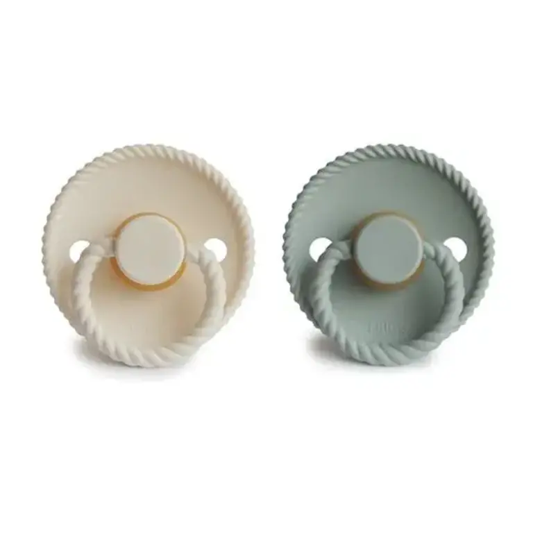 Frigg Frigg Rope fopspeen T1 - 2 pack - Cream/Sage
