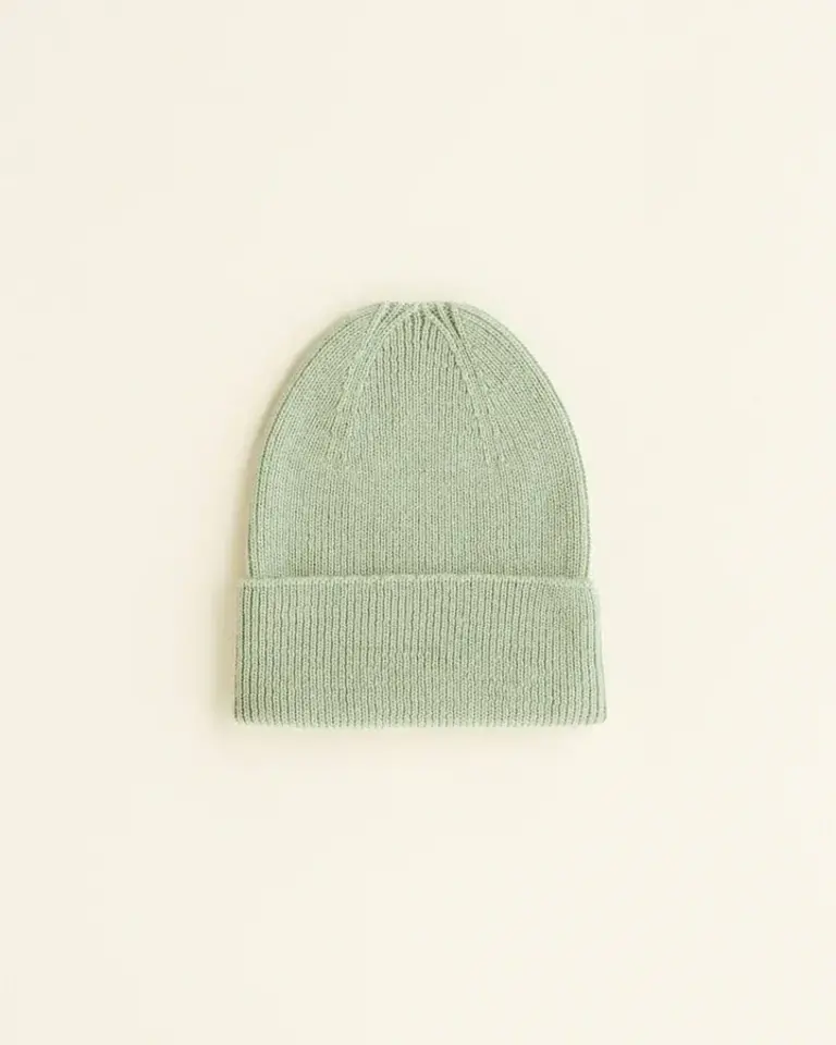Hvid Hvid Beanie - Mint