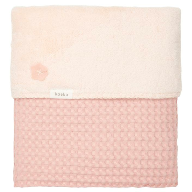 Koeka Koeka Wiegdeken teddy - Shadow pink