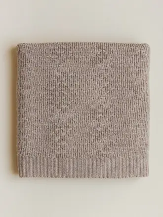 Hvid Hvid Blanket Dora - Sand