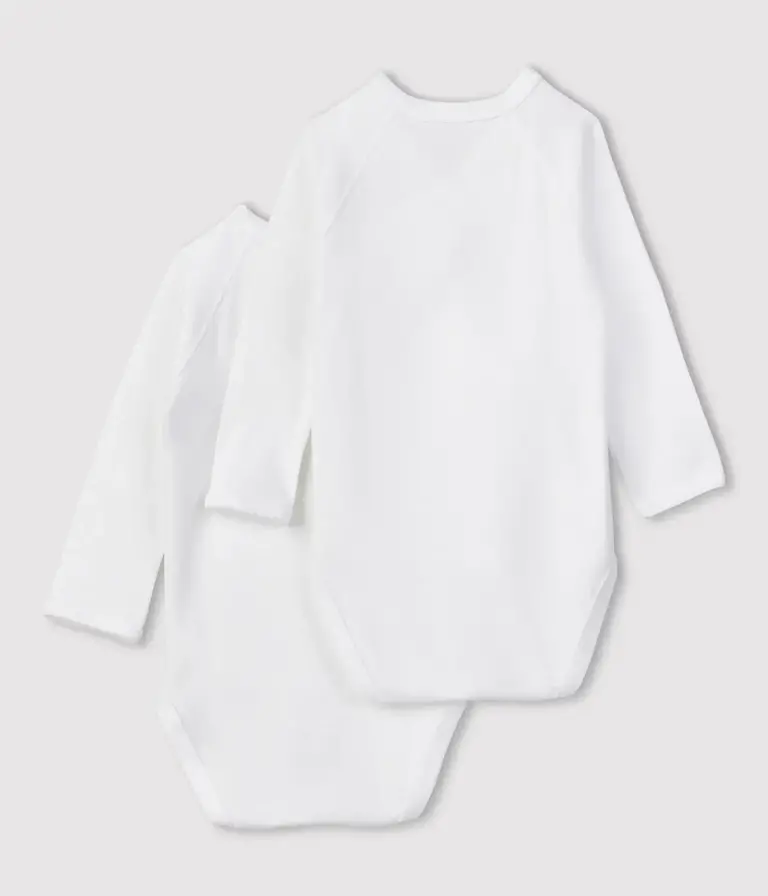 Petit Bateau Petit Bateau 2 bodies overslag - Wit