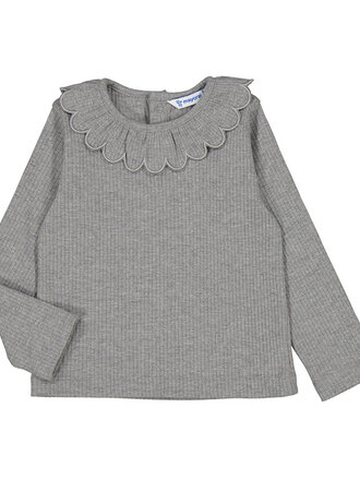 Mayoral Mayoral  ribbed Shirt - Grijs