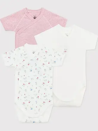 Petit Bateau Petit Bateau 3 body's - Roze