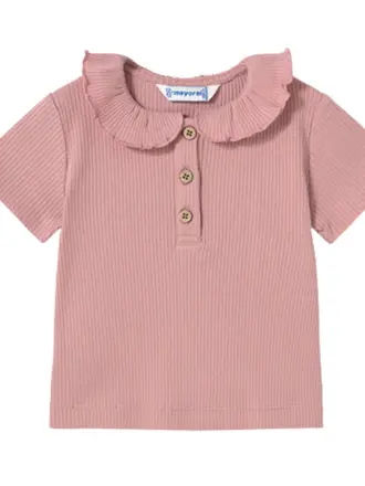 Mayoral Mayoral S/s ribbed polo   - Rose