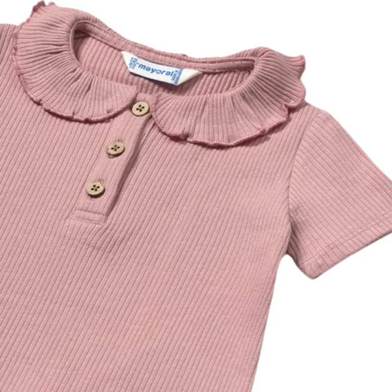 Mayoral Mayoral S/s ribbed polo   - Rose