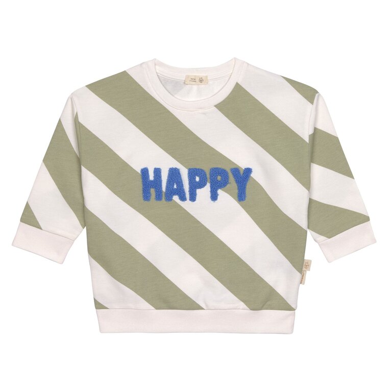 Lassig Lassig Kids Sweater GOTS Happy - Milky/Light, Khaki