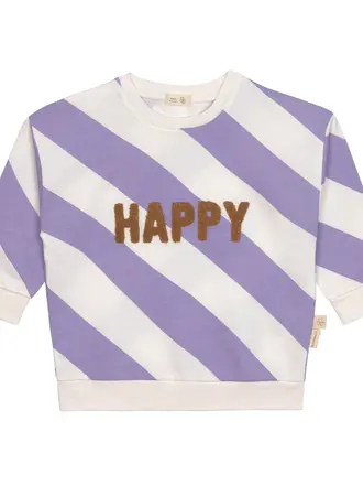 Lassig Lassig Kids Sweater GOTS Happy - Milky Lilac