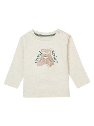 Noppies Noppies Boys Tee Gemenos long sleeve - Oatmeal Melange