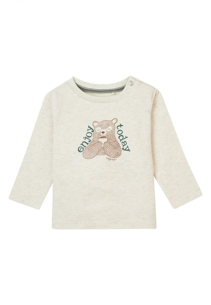 Noppies Noppies Boys Tee Gemenos long sleeve - Oatmeal Melange