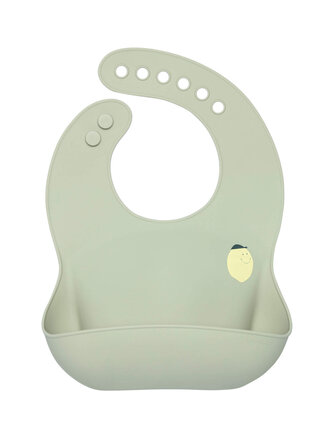 Lassig Lassig Silicone bib - Lemon green