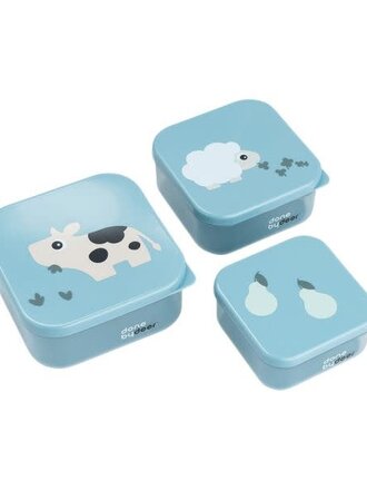 Done By deer Donebydeer Snackbox Set 3st. - Tiny Blue