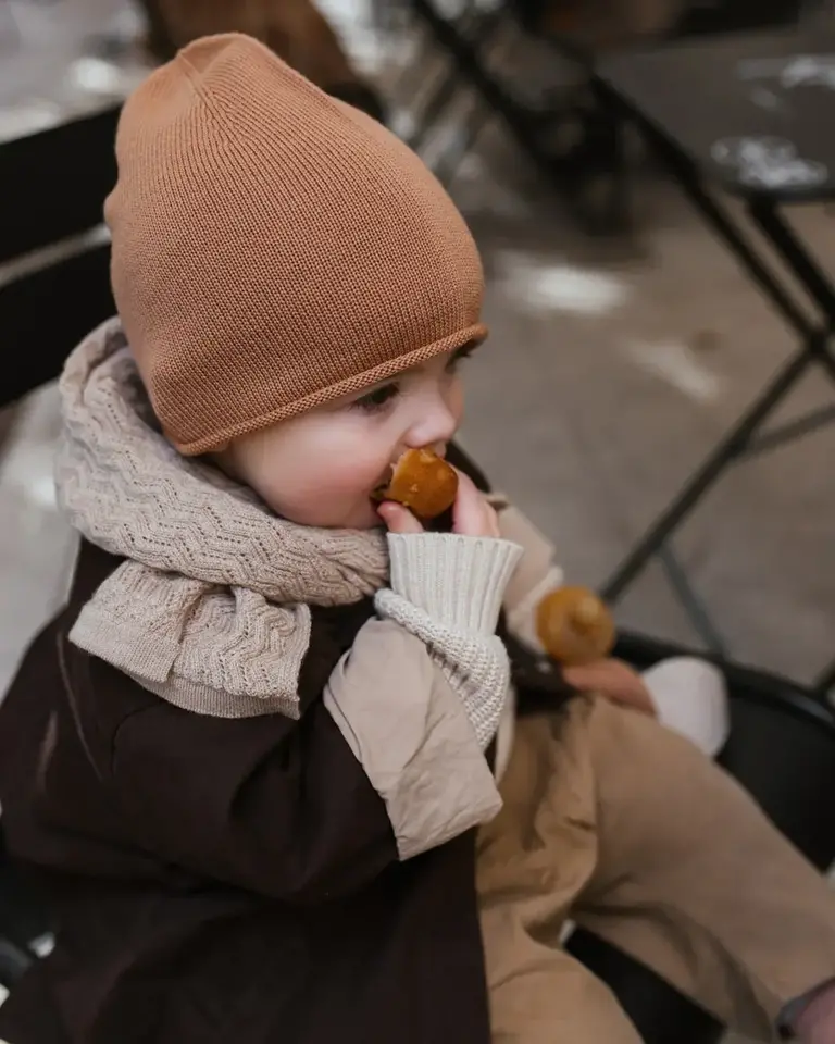 Hvid Hvid Beanie Efa - Terracota