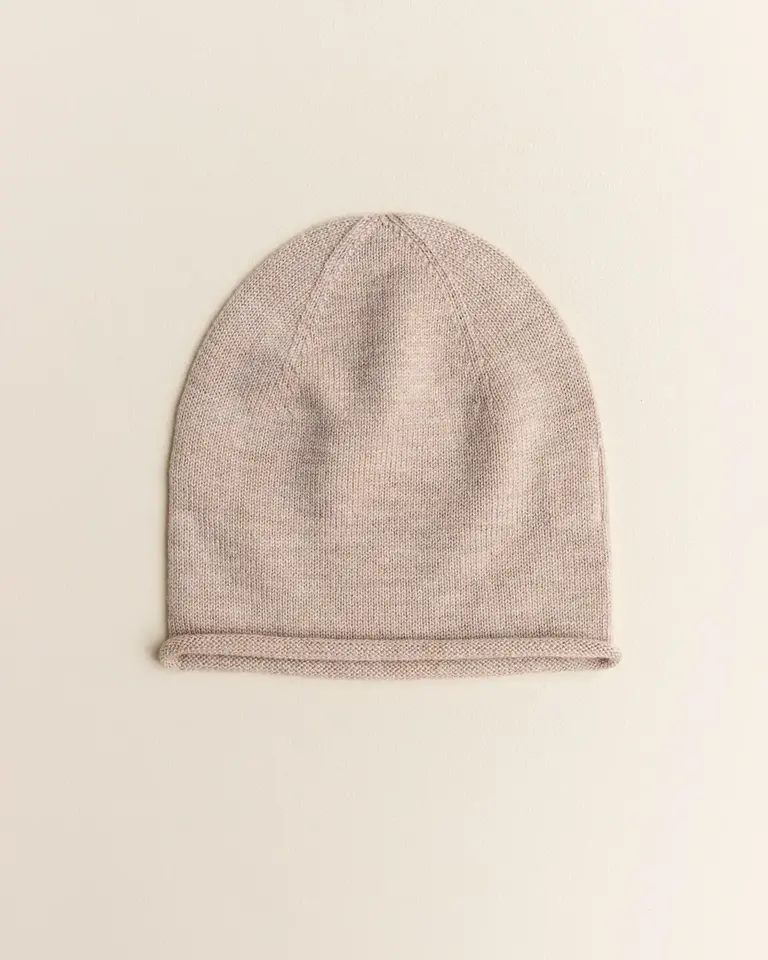 Hvid Hvid Beanie Efa - Sand