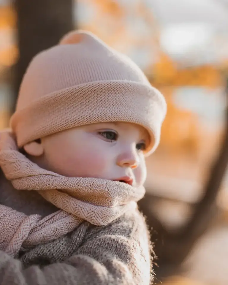 Hvid Hvid Beanie Efa - Apricot