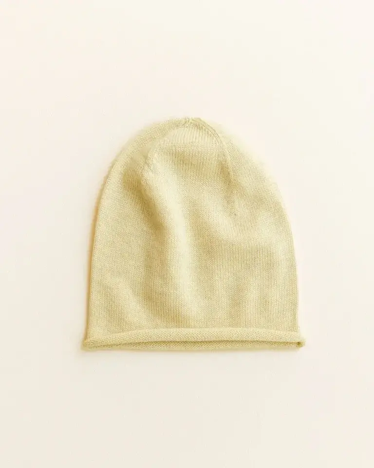 Hvid Hvid Beanie Efa - Yellow