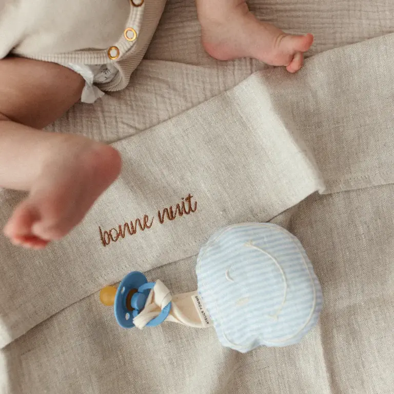 Atelier Pomme Atelier Pomme Pacifier Pomme - Linen dreamy blue