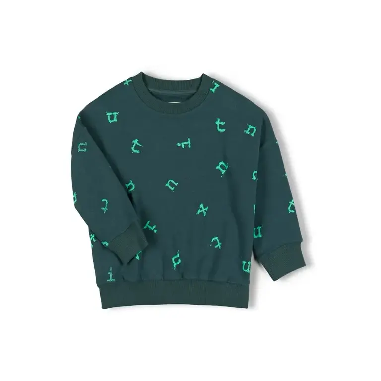 Nixnut Nixnut Sweater - Stamp Moss