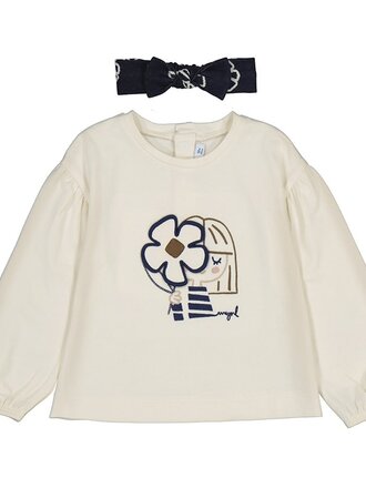 Mayoral Mayoral L/s t-shirt w/ headpiece - Macchiato